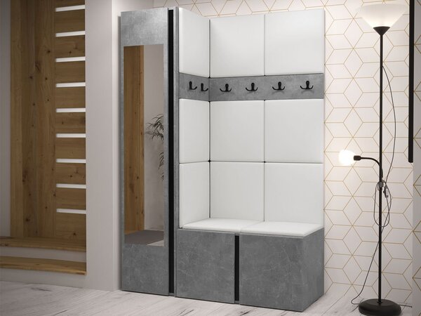 Předsíň Tavasz X, Barva: ořech warmia / ořech warmia + černá, Barva látek:: Polo 889 5903211547744