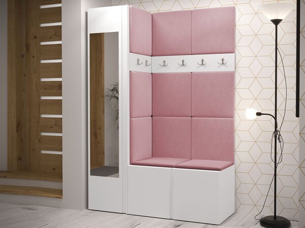 Předsíň Tavasz X, Barva: ořech warmia / ořech warmia + černá, Barva látek:: Polo 889 5903211547744