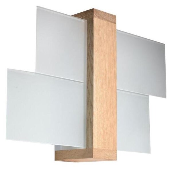 Sollux SL.0077 - Nástěnné svítidlo FENIKS 1 1xE27/60W/230V přírodní dřevo