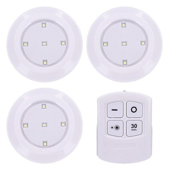 Solight WL906 - SADA 3x LED Stmívatelné svítidlo s dálkovým ovladačem LED/3xAAA