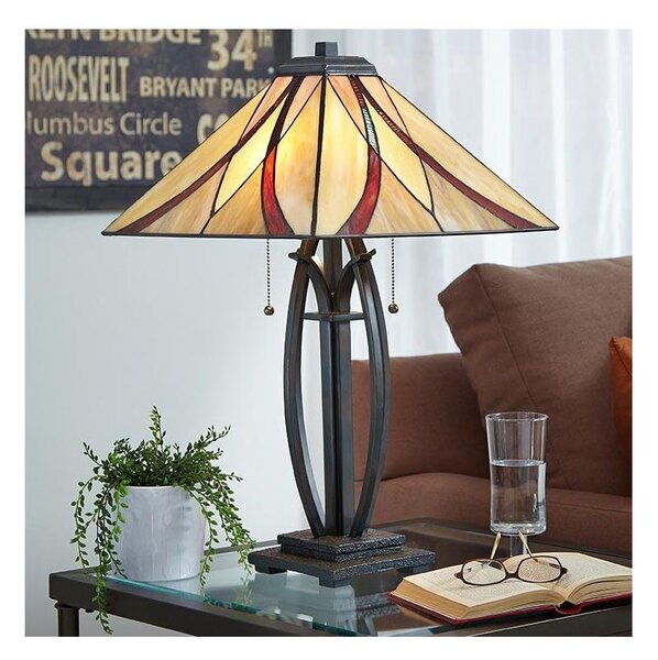 Elstead QZ-ASHEVILLE-TL - Stolní lampa Tiffany ASHEVILLE 2xE27/60W/230V