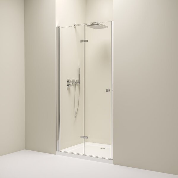 Erga Berlin, skládací sprchové dveře do otvoru 70x195 cm, 6mm čiré sklo, chromový profil, ERG-V02-BERLIN-D070-CR