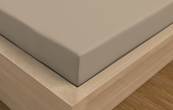 Kvalitex Saténové prostěradlo s gumou 100x200cm béžové