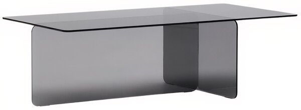 Šedý skleněný konferenční stolek Kave Home Zaren 120 x 60 cm