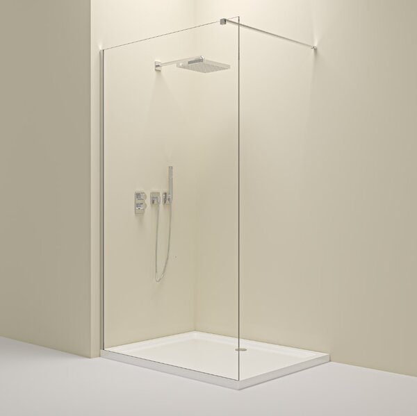 Erga Paris, sprchová zástěna Walk-In 120x200 cm, 8mm čiré sklo, chromový profil, ERG-V02-PARIS-120x200-CL-CR