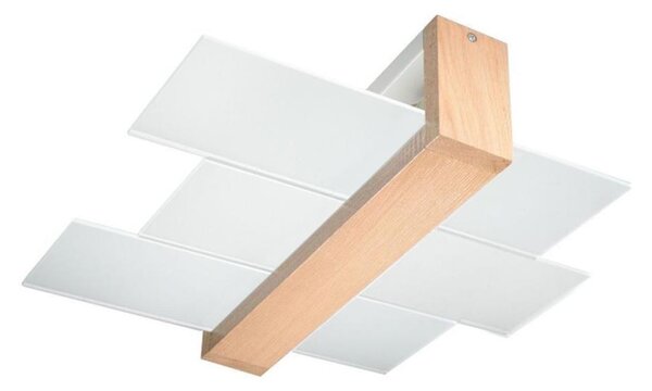 Sollux SL.0076 - Stropní svítidlo FENIKS 2 2xE27/60W/230V přírodní dřevo