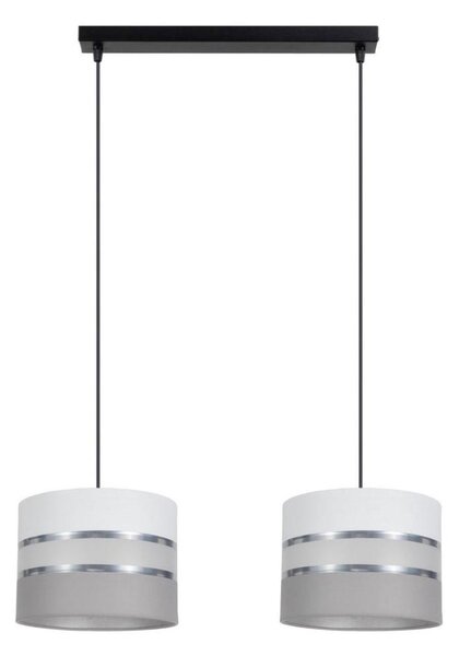 Lustr na lanku CORAL 2xE27/60W/230V bílá/šedá