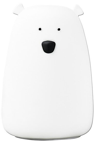LED RGB Dětská dotyková lampička BEAR LED/0,8W/5V bílá + USB