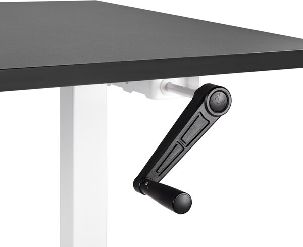 Manuálně výškově nastavitelný pracovní stůl DESTINES 160 cm 72 cm Černá/Bílá