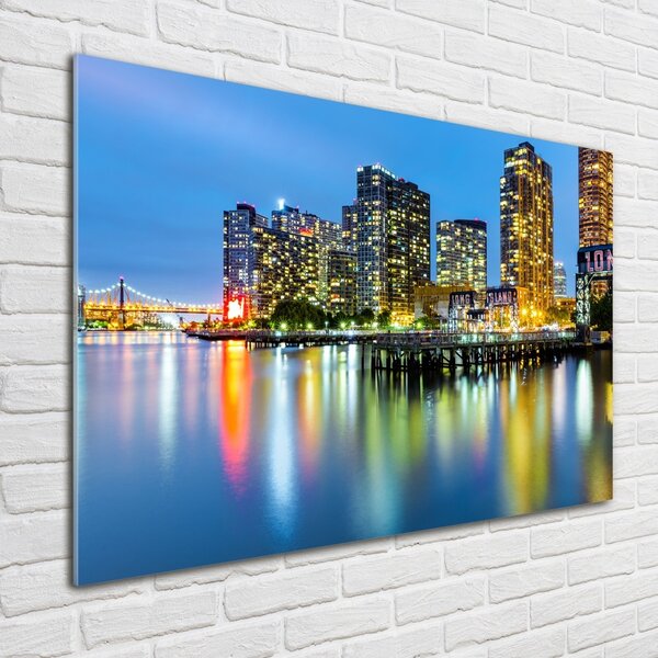 Foto-obraz fotografie na skle New York noc osh-113400214