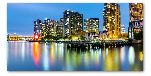 Foto-obraz fotografie na skle New York noc osh-113400214