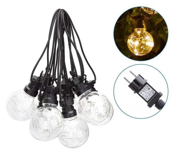Aigostar - LED Venkovní dekorační řetěz 10xLED/8m IP44 teplá bílá