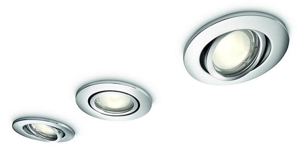 Philips 59902/11/PN - SADA 3x Koupelnové podhledové svítidlo ROOTS 3xGU10/35W