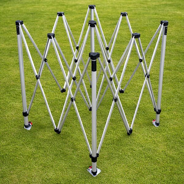 Nůžkový párty stan 3x6m OCEL Standard – 4 plné bočnice barva Zelená