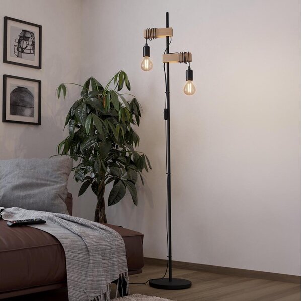 Eglo 43516 - Stojací lampa TOWNSHEND 2xE27/10W/230V