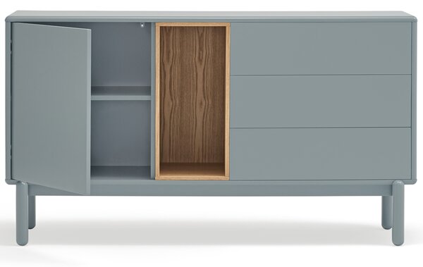 Modrošedá lakovaná komoda Teulat Corvo 140 x 40 cm