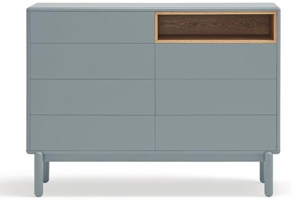 Modrošedá lakovaná komoda Teulat Corvo 120 x 40 cm