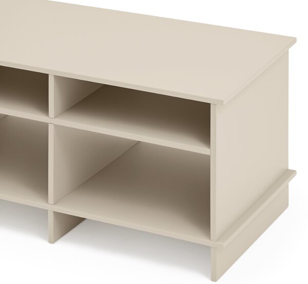 Béžový lakovaný TV stolek Teulat Inari 180 x 40 cm