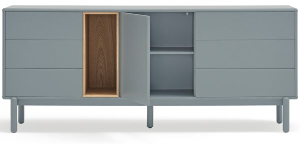Modrošedá lakovaná komoda Teulat Corvo 180 x 40 cm
