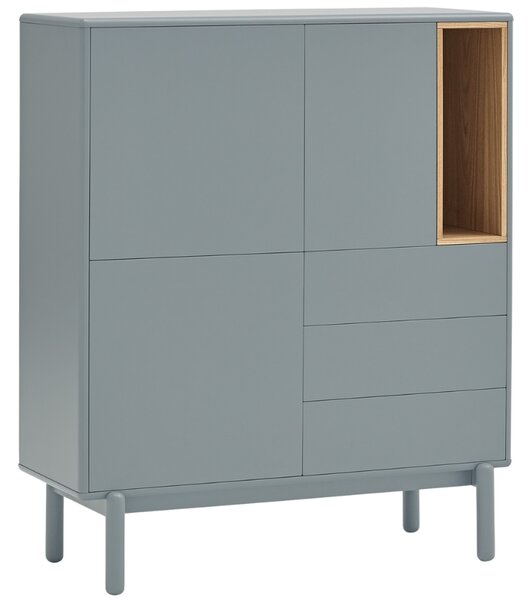 Modrošedá lakovaná komoda Teulat Corvo 100 x 40 cm
