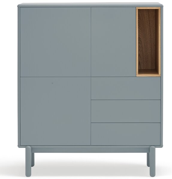 Modrošedá lakovaná komoda Teulat Corvo 100 x 40 cm