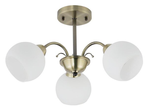 Lustr na tyči NESTOR 3xE27/40W/230V mosaz