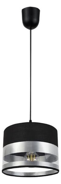 Lustr na lanku MILO 1xE27/60W/230V stříbrná/černá