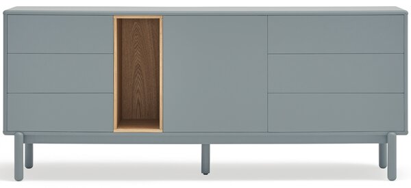 Modrošedá lakovaná komoda Teulat Corvo 180 x 40 cm