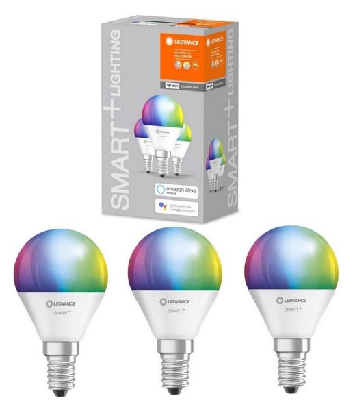 SADA 3x LED RGBW Stmívatelná žárovka SMART+ E14/5W/230V 2700K-6500K - Ledvance