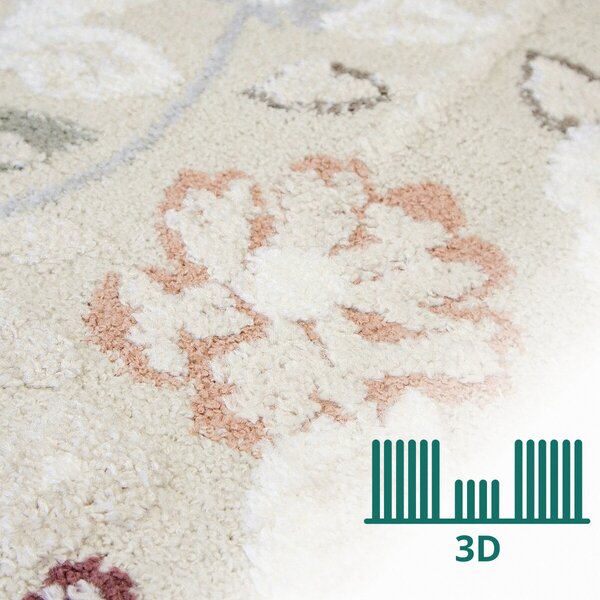 Angel Carpet, Kusový koberec Aurora 25 Beige, 60x110, béžová, kancelář