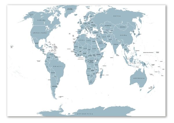 Moderní skleněný obraz z fotografie Politická mapa osh-114089218