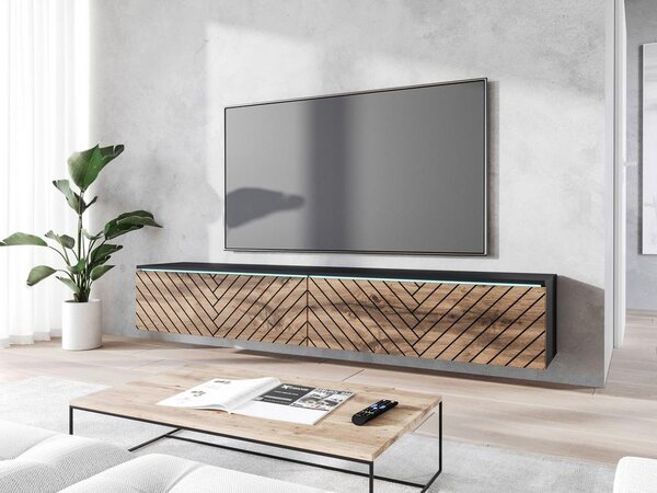 Nízká komoda s LED osvětlením 180cm