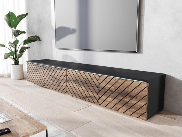 Nízká komoda s LED osvětlením 180cm
