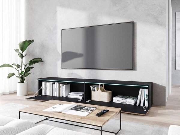 Nízká komoda s LED osvětlením 180cm