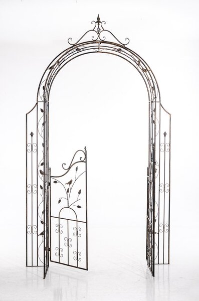 Pergola na popínavé rostliny GS22232 s brankou - Bronzová
