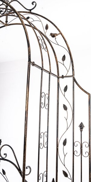 Pergola na popínavé rostliny GS22232 s brankou - Bronzová