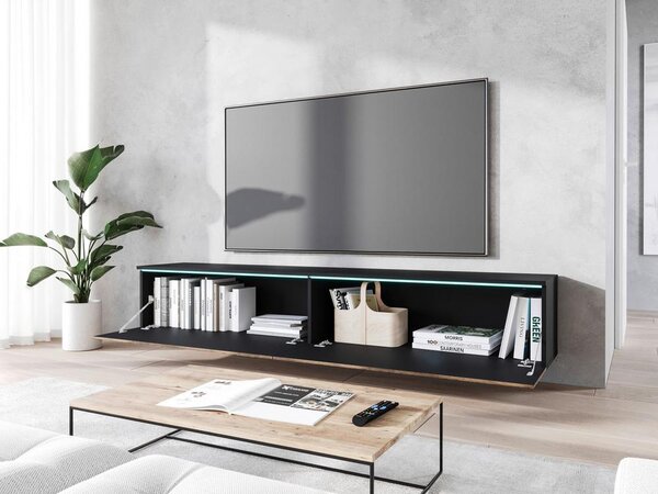 Nízká komoda s LED osvětlením 180cm