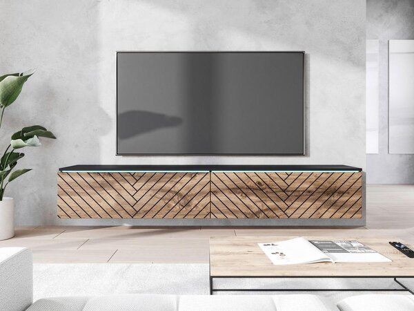 Nízká komoda s LED osvětlením 180cm