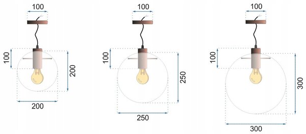 TooLight Stropní svítidlo Lassi 20/25/30 cm růžové