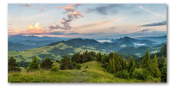 Foto obraz skleněný horizontální Panorama Pienin osh-114464112