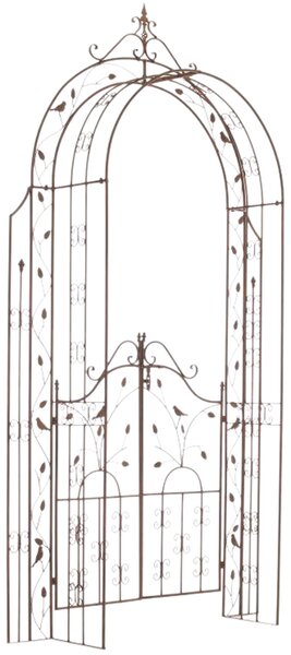 Pergola na popínavé rostliny GS22232 s brankou - Hnědá antik