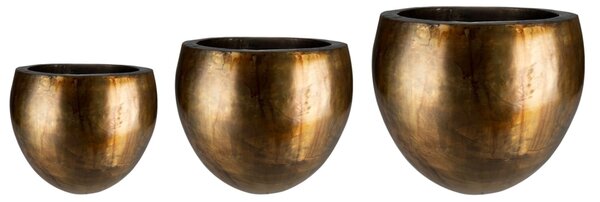 Dekorativní květináč Fabien starý Camel 54x42 cm – rustikální elegance - Zlatá - 31 - 50 cm