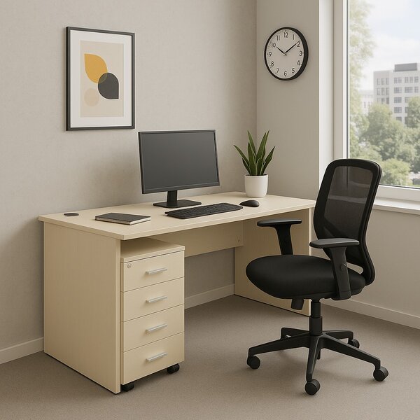 Stůl SimpleOffice 160 x 80 cm, bříza