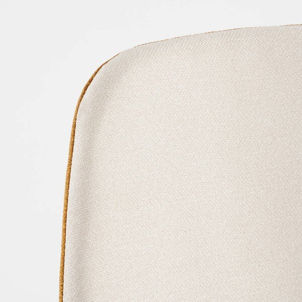Slídové dekorace Jídelní židle Tallos - recyklovaný polyester - Off White, Ochre