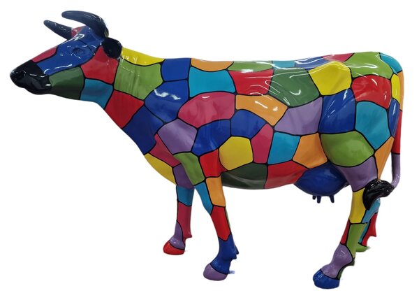 Dekorativní socha Kráva vícebarevná