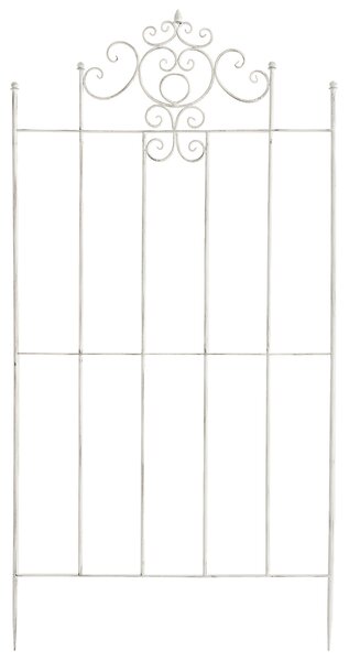 2x Mřížka na popínavé rostliny Paula - 180 x 85,5 cm - Bílá antik