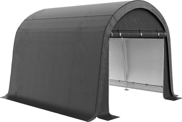 Zahradní domek Outsunny 3 x 3 m s UV ochranou, dvma roletovými vraty, edý