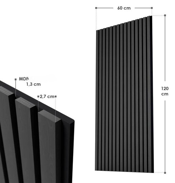Juskys Sada 4 ks akustických panelů - tmavě šedá