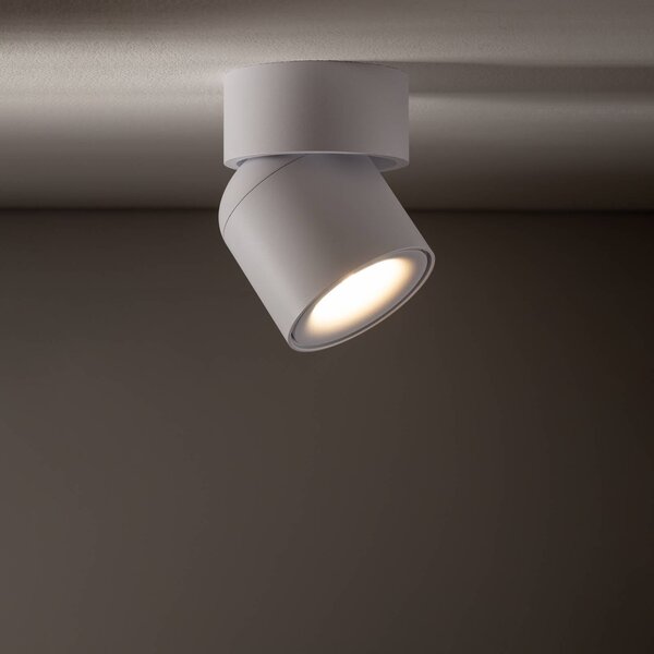 Nowodvorski Lighting Stropní bodové osvětlení Oscar, bílé, hliník, výška 13,5 cm, GU10, stmívatelný, Bílá / opál, Hliník