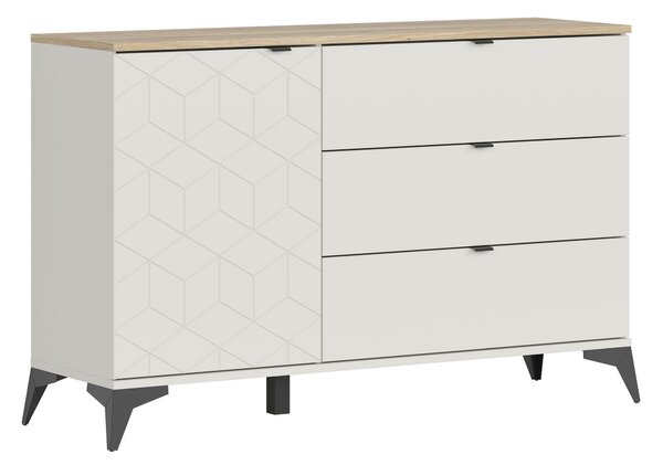 ŠIROKÁ KOMODA, barvy dubu, kašmírová, 138/90/41,5 cm Milino - Online Only komody, Online Only
